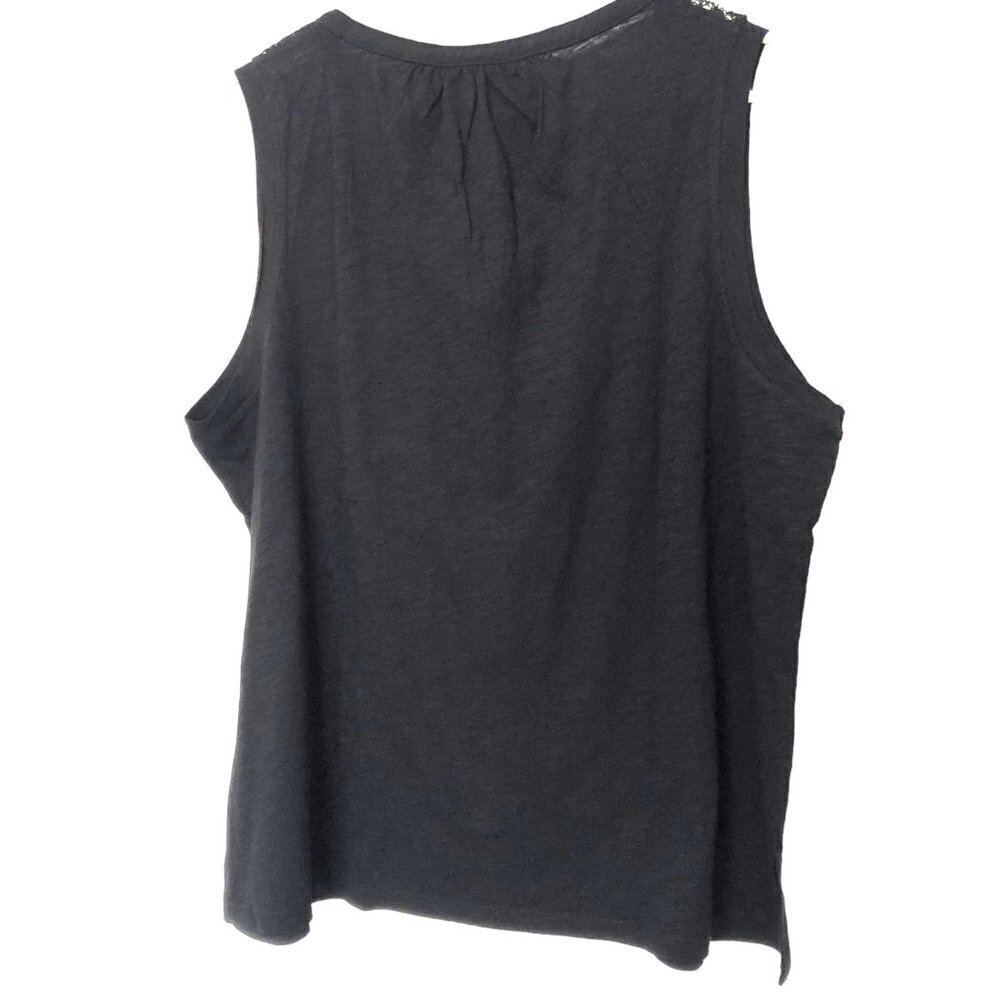 NWT Rafaella Top Size XXL Sleeveless Crochet Detail Black CasualVacation Cruise - Picture 2 of 6
